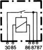 Relay, main current 12V 40A (topelt 87), kaitsmeta