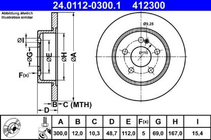 Brake Disc MERCEDES-BENZ - 000 423 05 12