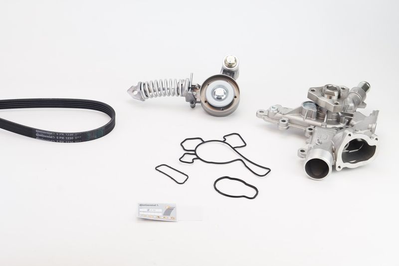 Water Pump + V-Ribbed Belt Kit - Water Pump + V-Ribbed Belt Kit -