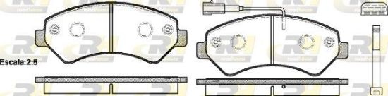 Brake Pad Set, disc brake PSA - 16 078 789 80, FIAT - 77364015