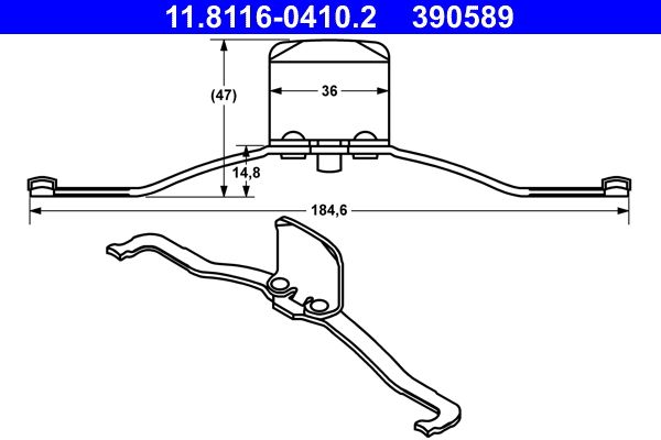 Spring, brake caliper -