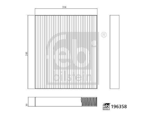 Filter, cabin air BYD 13033903-00