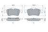 Brake Pad Set, disc brake MAZDA 3 (BK), VECTRA C (Z02), 9-3X (YS3)