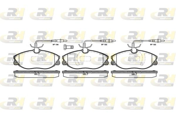 Brake Pad Set, disc brake Peugeot 607 00- esim.