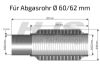 Flex Hose, exhaust system 60x305mm keevitatud otsaga