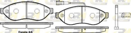 Brake Pad Set, disc brake PSA - 16 124 339 80