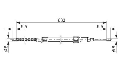 Cable Pull, parking brake -