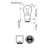 Bulb, stop/tail light P21/4W BAZ15D