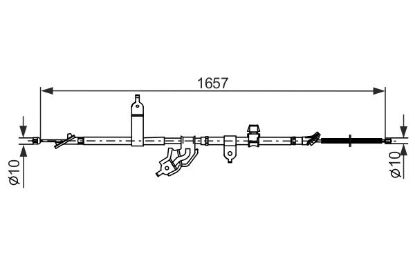 Cable Pull, parking brake -
