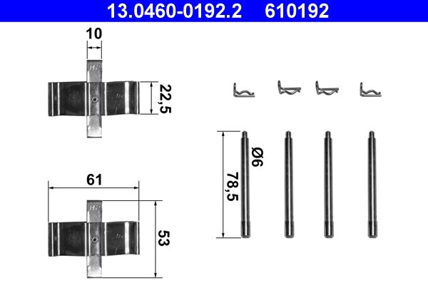 Accessory Kit, disc brake pad -