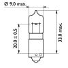 Bulb, direction indicator H21W BAY9S