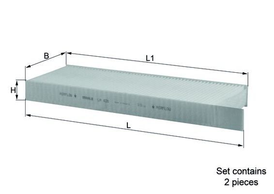 Filter, cabin air PSA - 1609998980