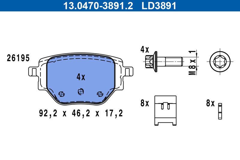 Brake Pad Set, disc brake -