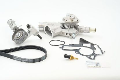 Water Pump + V-Ribbed Belt Kit -