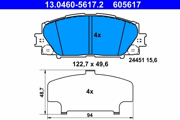 Brake Pad Set, disc brake -