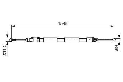 Cable Pull, parking brake RENAULT - 77 01 312 836