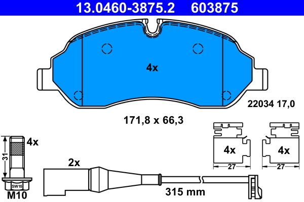 Brake Pad Set, disc brake -