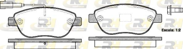 Brake Pad Set, disc brake FIAT - 51928528