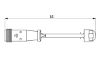 Warning Contact, brake pad wear -