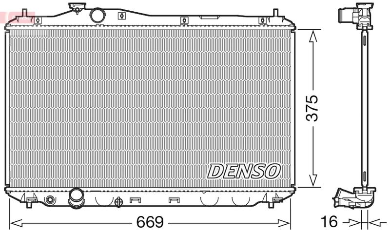 Radiator, engine cooling -