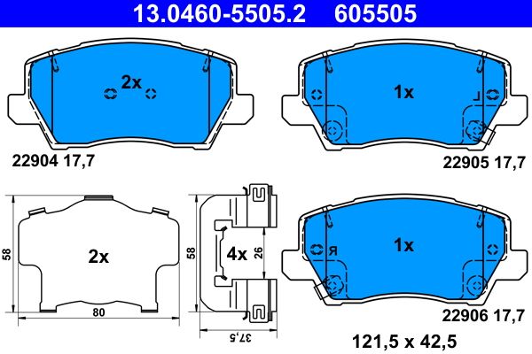 Brake Pad Set, disc brake -