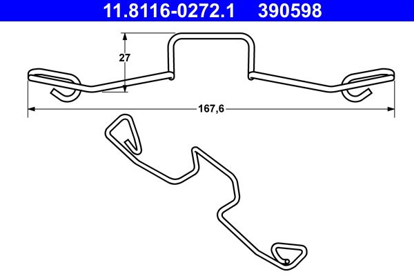 Spring, brake caliper -