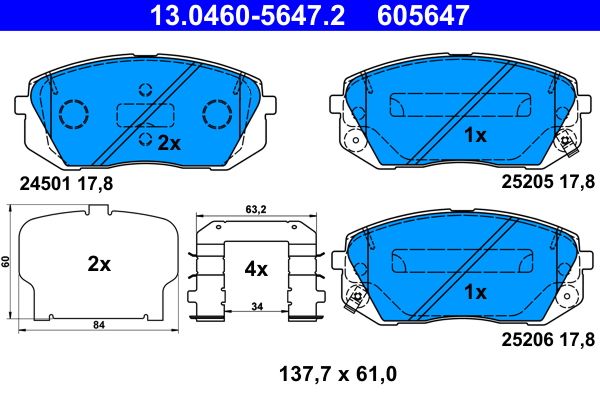 Brake Pad Set, disc brake -