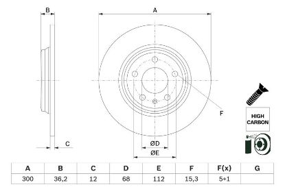 Brake Disc VAG - 8W0 615 601 C