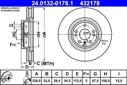 Brake Disc MERCEDES-BENZ - 166 421 13 00