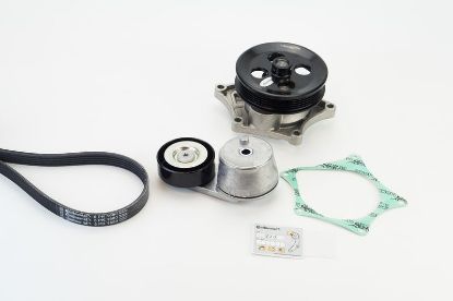 Water Pump + V-Ribbed Belt Kit -