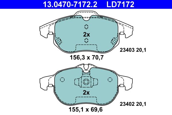 Brake Pad Set, disc brake - Brake Pad Set, disc brake -