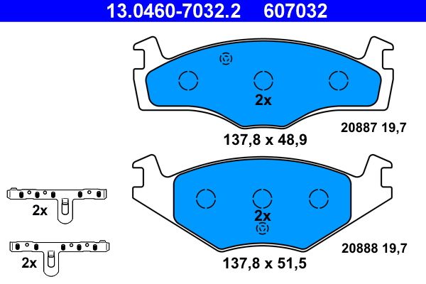 Brake Pad Set, disc brake - Brake Pad Set, disc brake -
