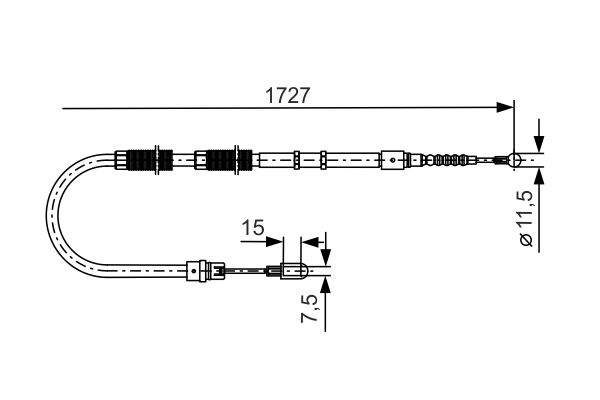 Cable Pull, parking brake -