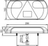 Tail Light Assembly komb. tagatuli, LED 296x142mm, parem, 12V