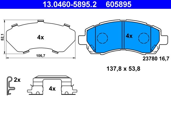 Brake Pad Set, disc brake - Brake Pad Set, disc brake -
