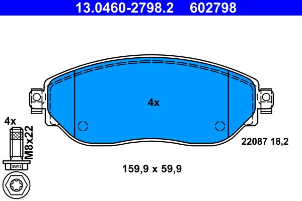 Brake Pad Set, disc brake - Brake Pad Set, disc brake -