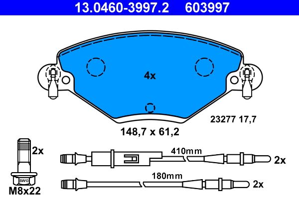 Brake Pad Set, disc brake - Brake Pad Set, disc brake -