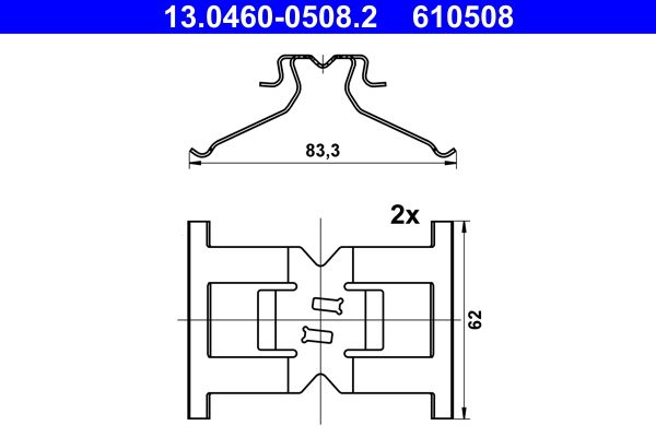 Accessory Kit, disc brake pad -