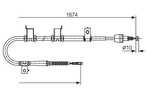 Cable Pull, parking brake -