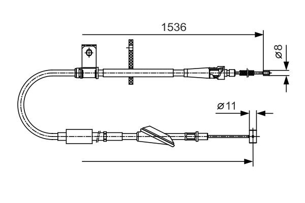 Cable Pull, parking brake -