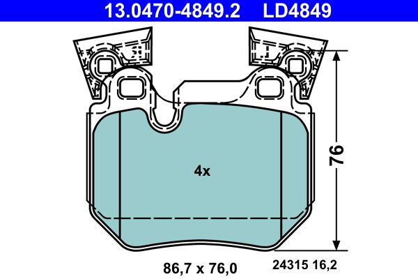 Brake Pad Set, disc brake -