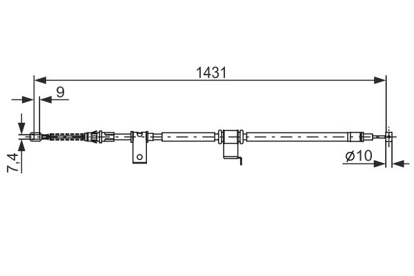 Cable Pull, parking brake -