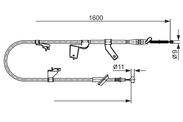Cable Pull, parking brake -