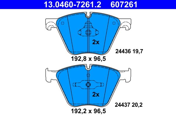 Brake Pad Set, disc brake BMW - 34 11 6 783 554