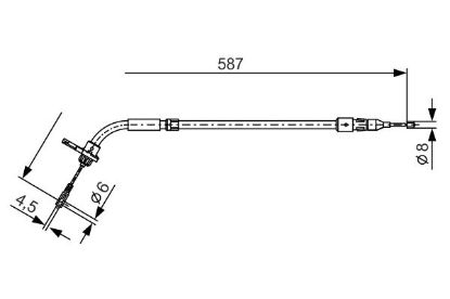 Cable Pull, parking brake A-CLASS (W169), B-CLASS (W245)
