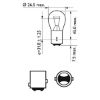 Bulb, direction indicator P21/5W BAY15D