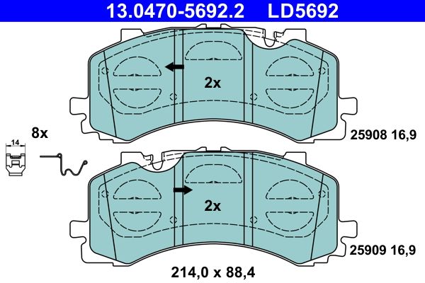 Brake Pad Set, disc brake -