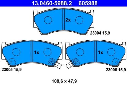 Brake Pad Set, disc brake - Brake Pad Set, disc brake -