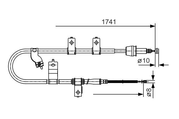 Cable Pull, parking brake -