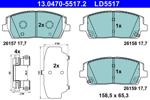 Brake Pad Set, disc brake -